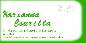 marianna csurilla business card